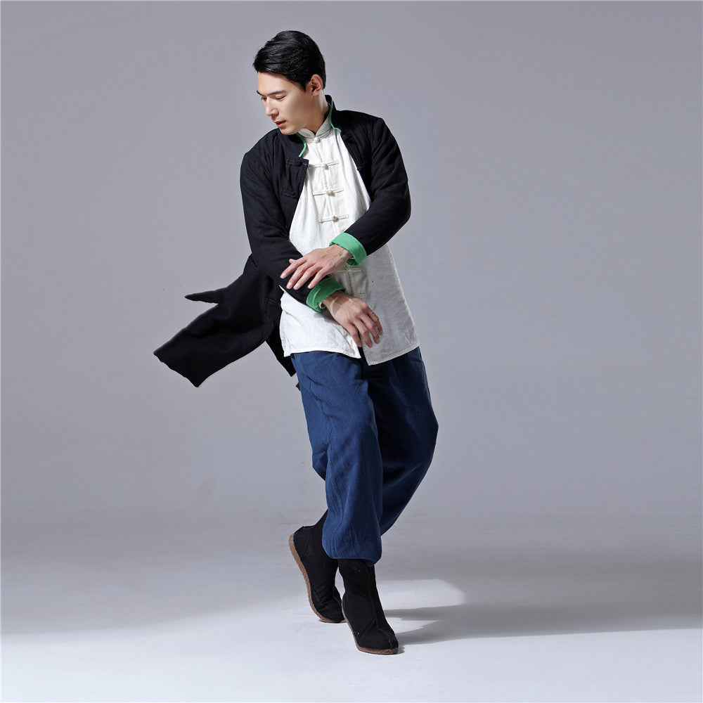 Cotton And Linen Trench Coat Gown - Image 4