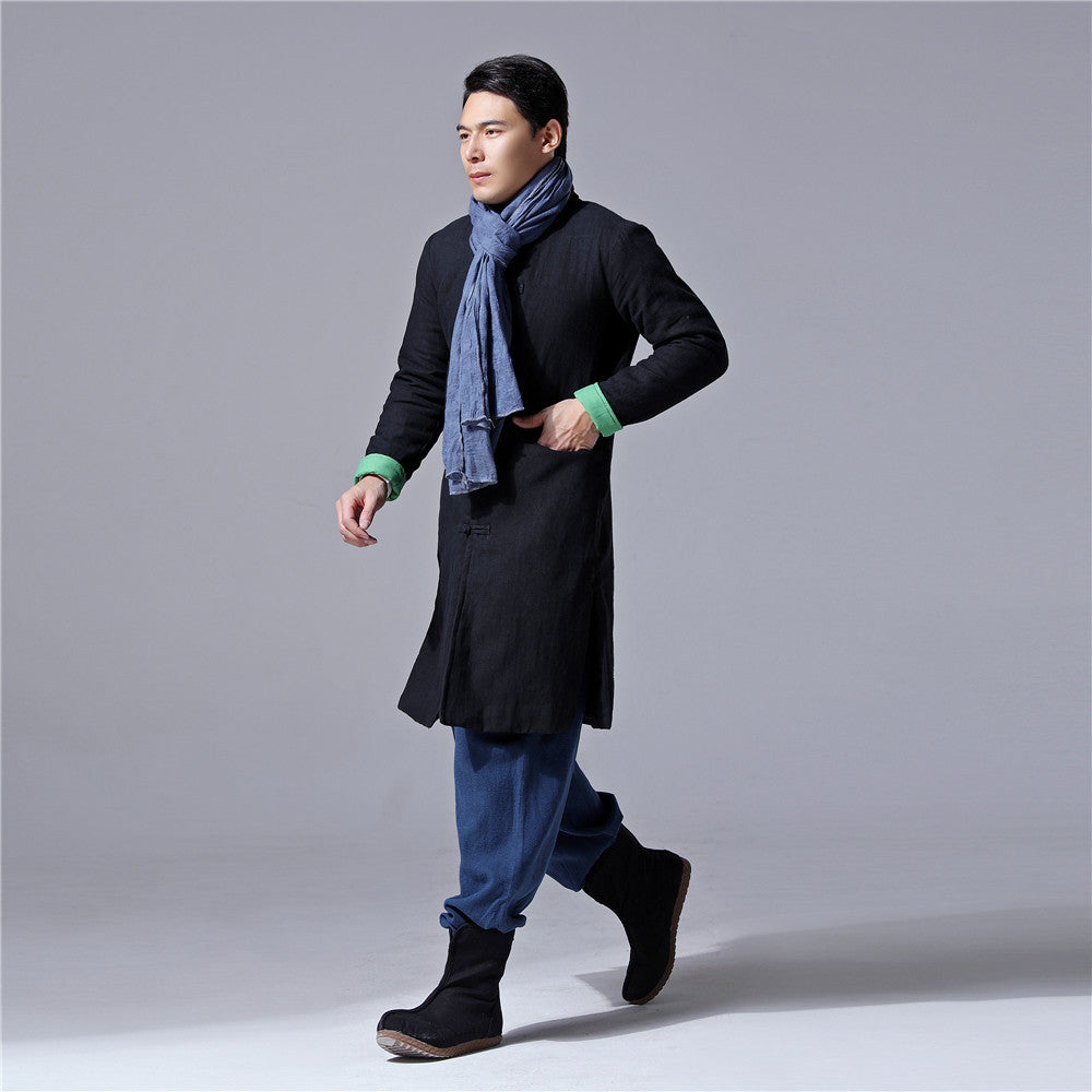 Cotton And Linen Trench Coat Gown - Image 8