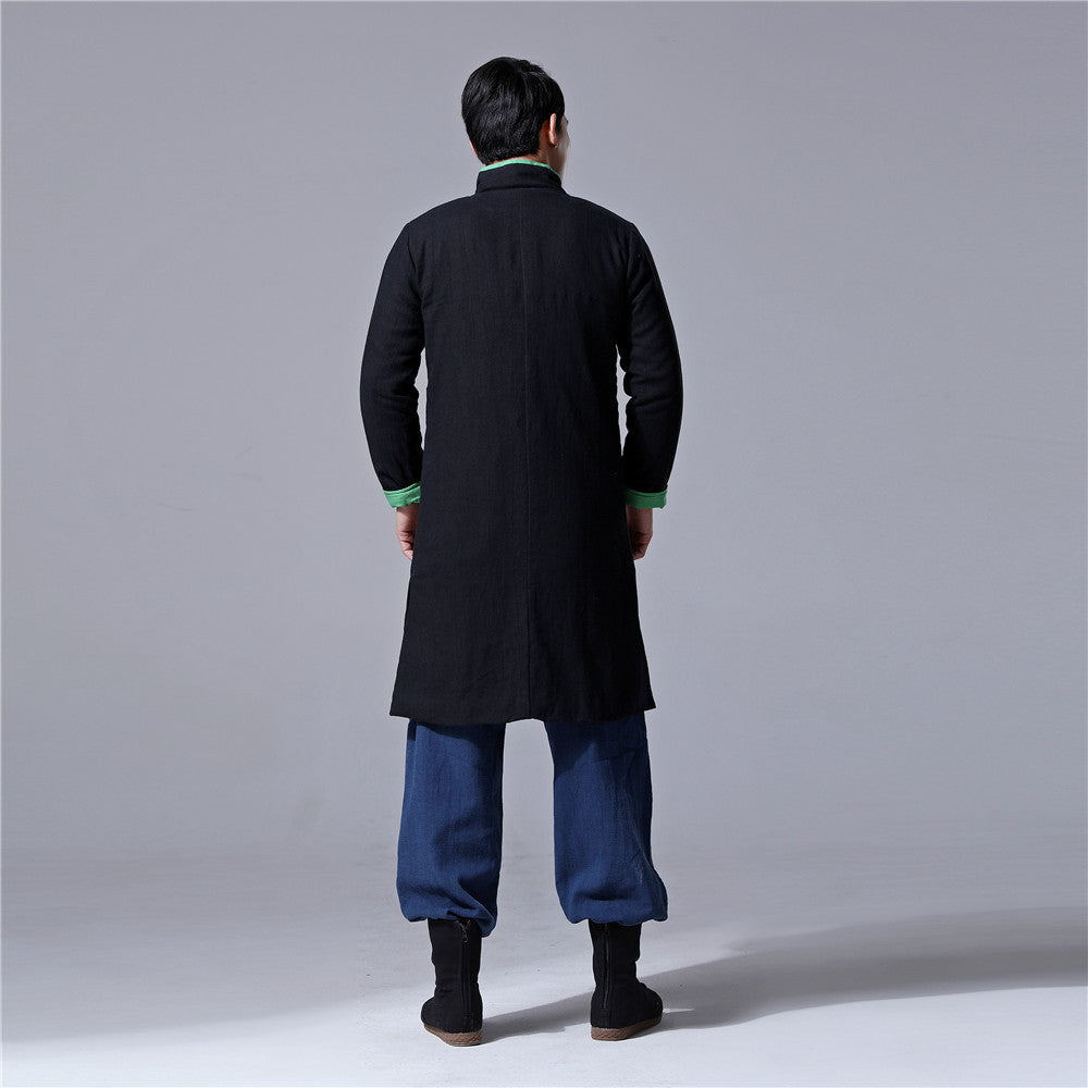 Cotton And Linen Trench Coat Gown - Image 5
