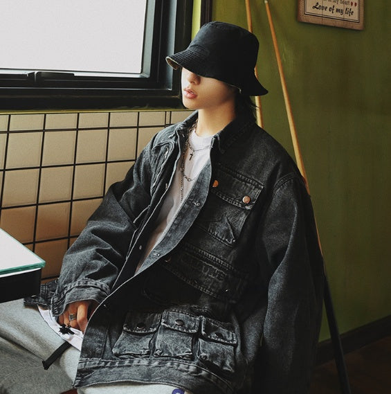 Multi pocket denim jacket - Image 6